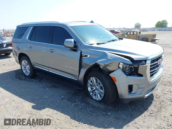 ✅ 2023 GMC Yukon SLT • VIN: 1GKS2BKD9PR210427 • Lot: 42472635. Wystawiony na IAAI z przebiegiem 24 551 mil. Bezpłatny archiwum sprzedaży aukcyjnych z USA i szczegółowy raport historii pojazdu na DreamBid. Zdjęcie 1.