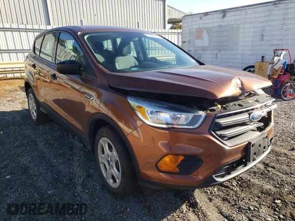 ✅ 2017 Ford Escape S • VIN: 1FMCU0F72HUC84933 • Lot: 63022742. Listed on Copart with 62,228 mi. Free auction sales archive from the USA and detailed vehicle history report at DreamBid. Image 1.