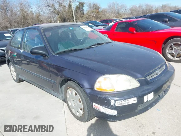 ✅ 1998 Honda Civic DX • VIN: 2HGEJ6448WH104227 • Lot: 44249999. Listed on IAAI with 156,572 mi. Free auction sales archive from the USA and detailed vehicle history report at DreamBid. Image 1.