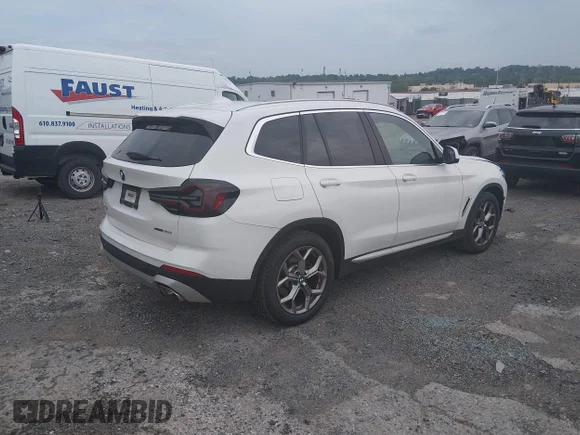 ✅ 2022 BMW X3 xDrive30i • VIN: 5UX53DP02N9N21992 • Lot: 45204034. Wystawiony na IAAI z przebiegiem 28 672 mil. Bezpłatny archiwum sprzedaży aukcyjnych z USA i szczegółowy raport historii pojazdu na DreamBid. Zdjęcie 4.