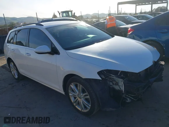 ✅ 2015 Volkswagen Golf S • VIN: 3VWFA7AU8FM502579 • Lot: 44272753. Listed on IAAI with 72,609 mi. Free auction sales archive from the USA and detailed vehicle history report at DreamBid. Image 1.