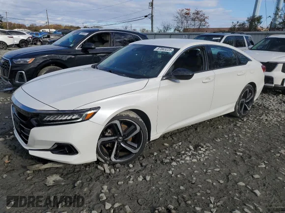 ✅ 2021 Honda Accord • VIN: NJ2419E • Лот: 87063225. Опубликован ранее на Copart с пробегом 17 393 миль. Бесплатный доступ к архиву аукционных продаж из США и подробный отчёт об истории автомобиля на DreamBid. Изображение 1.