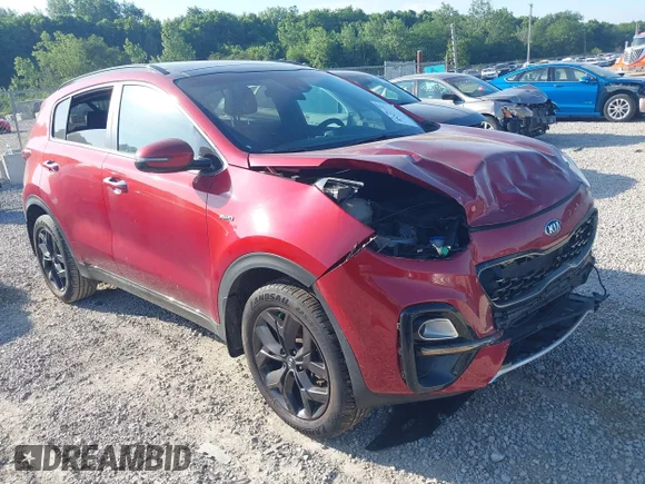 ✅ 2020 Kia Sportage S • VIN: KNDP6CAC8L7826565 • Lot: 45337772. Listed on IAAI with 84,003 mi. Free auction sales archive from the USA and detailed vehicle history report at DreamBid. Image 1.