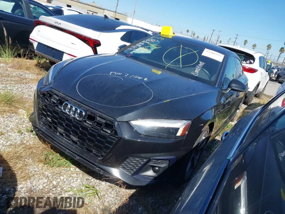 ✅ 2021 Audi A5 Sportback S line Premium Plus • VIN: WAUFACF53MA025161 • Лот: 43386523. Опубліковано раніше на IAAI з пробігом 37 907 миль. Безкоштовний доступ до архіву аукціонних продажів зі США та докладний звіт про історію автомобіля на DreamBid. Зображення 2.