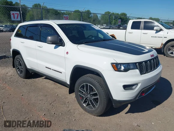 ✅ 2018 Jeep Grand Cherokee Trailhawk • VIN: 1C4RJFLG3JC405351 • Lot: 45207563. Listed on IAAI with 126,728 mi. Free auction sales archive from the USA and detailed vehicle history report at DreamBid. Image 1.