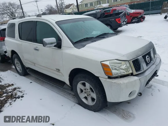 ✅ 2006 Nissan Armada LE • VIN: 5N1AA08B06N726407 • Lot: 44474363. Wystawiony na IAAI z przebiegiem 180 133 mil. Bezpłatny archiwum sprzedaży aukcyjnych z USA i szczegółowy raport historii pojazdu na DreamBid. Zdjęcie 1.