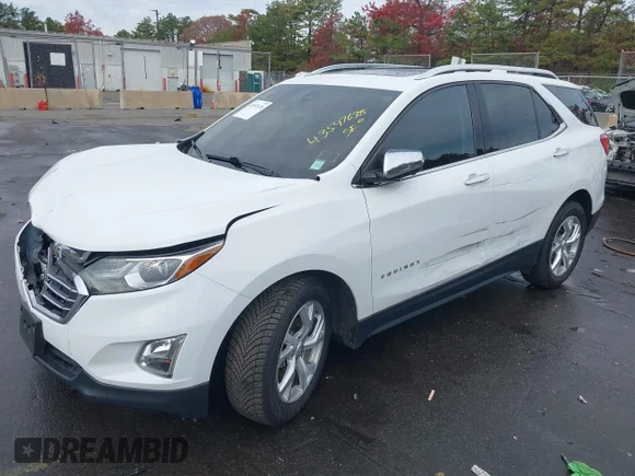 ✅ 2019 Chevrolet Equinox Premier • VIN: 3GNAXXEV4KS678671 • Lot: 43597638. Wystawiony na IAAI z przebiegiem 77 012 mil. Bezpłatny archiwum sprzedaży aukcyjnych z USA i szczegółowy raport historii pojazdu na DreamBid. Zdjęcie 2.