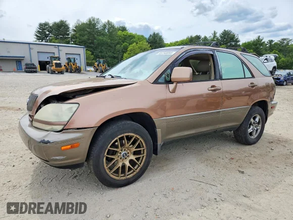✅ 1999 Lexus RX 300 • VIN: JT6HF10U2X0063502 • Lot: 55758056. Listed on Copart with 141,698 mi. Free auction sales archive from the USA and detailed vehicle history report at DreamBid. Image 1.