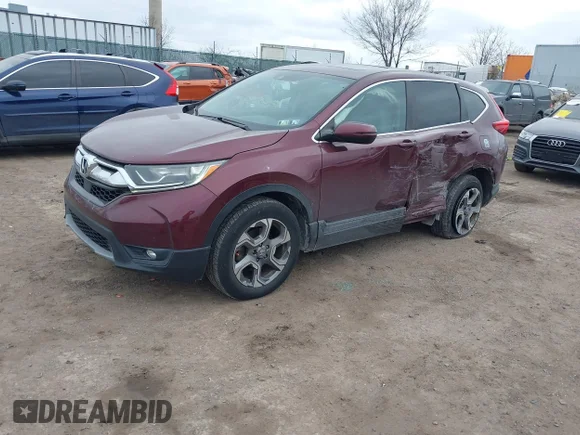 ✅ 2017 Honda CR-V EX • VIN: 2HKRW2H55HH660065 • Лот: 44370760. Опубликован ранее на IAAI с пробегом 58 413 миль. Бесплатный доступ к архиву аукционных продаж из США и подробный отчёт об истории автомобиля на DreamBid. Изображение 2.