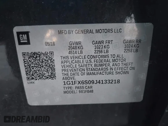 ✅ 2018 Chevrolet Bolt EV Premier • VIN: 1G1FX6S09J4133218 • Лот: 41739162. Опубликован ранее на IAAI с пробегом 31 362 миль. Бесплатный доступ к архиву аукционных продаж из США и подробный отчёт об истории автомобиля на DreamBid. Изображение 9.