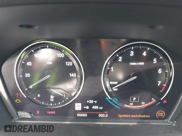 ✅ 2021 BMW X1 xDrive28i • VIN: WBXJG9C01M5T18141 • Lot: 43755916. Listed on IAAI with 86,660 mi. Free auction sales archive from the USA and detailed vehicle history report at DreamBid. Image 7.