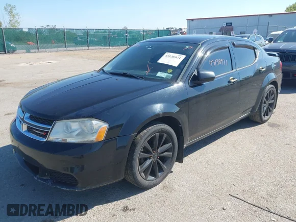 ✅ 2012 Dodge Avenger SXT • VIN: 1C3CDZCB4CN311736 • Lot: 43138971. Listed on IAAI with 106,786 mi. Free auction sales archive from the USA and detailed vehicle history report at DreamBid. Image 2.
