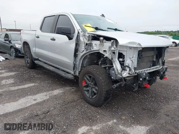✅ 2020 Chevrolet Silverado 1500 Custom Trail Boss • VIN: 1GCPYCEF9LZ182173 • Lot: 45168701. Listed on IAAI with 57,828 mi. Free auction sales archive from the USA and detailed vehicle history report at DreamBid. Image 1.