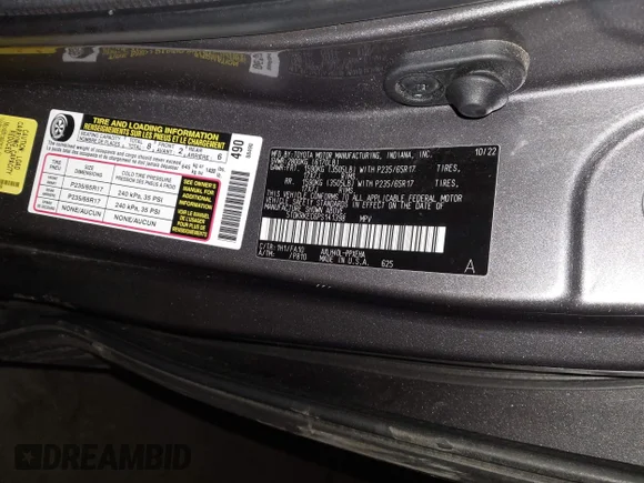 ✅ 2023 Toyota Sienna LE • VIN: 5TDKRKEC6PS141398 • Lot: 44215664. Wystawiony na IAAI z przebiegiem 29 973 mil. Bezpłatny archiwum sprzedaży aukcyjnych z USA i szczegółowy raport historii pojazdu na DreamBid. Zdjęcie 9.