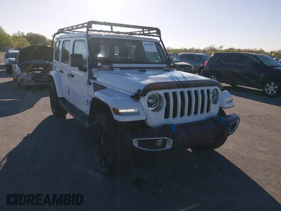 ✅ 2023 Jeep Wrangler Sahara • VIN: 1C4JJXP66PW525480 • Lot: 44668983. Listed on IAAI with 41,496 mi. Free auction sales archive from the USA and detailed vehicle history report at DreamBid. Image 1.