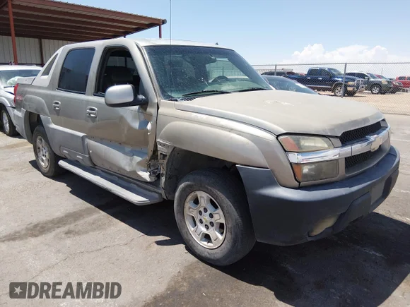 ✅ 2002 Chevrolet Avalanche • VIN: 3GNEK13T12G141919 • Lot: 45279759. Listed on IAAI with Not provided. Free auction sales archive from the USA and detailed vehicle history report at DreamBid. Image 1.