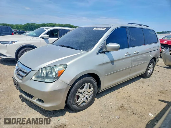 ✅ 2005 Honda Odyssey EX-L • VIN: 5FNRL38755B058065 • Лот: 60019266. Опубліковано раніше на Copart з пробігом 175 423 миль. Безкоштовний доступ до архіву аукціонних продажів зі США та докладний звіт про історію автомобіля на DreamBid. Зображення 1.