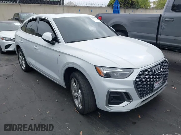 ✅ 2022 Audi Q5 Sportback S line Premium Plus • VIN: WA15AAFYXN2014547 • Лот: 42598360. Опубликован ранее на IAAI с пробегом Не указан. Бесплатный доступ к архиву аукционных продаж из США и подробный отчёт об истории автомобиля на DreamBid. Изображение 1.