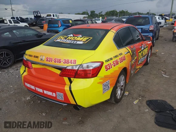 ✅ 2015 Honda Accord EX-L • VIN: 1HGCR2F84FA206552 • Lot: 45317215. Listed on IAAI with 153,654 mi. Free auction sales archive from the USA and detailed vehicle history report at DreamBid. Image 4.