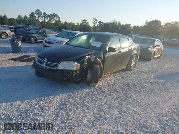 ✅ 2012 Dodge Avenger SXT • VIN: 1C3CDZCB4CN195101 • Lot: 43098896. Listed on IAAI with 161,139 mi. Free auction sales archive from the USA and detailed vehicle history report at DreamBid. Image 2.