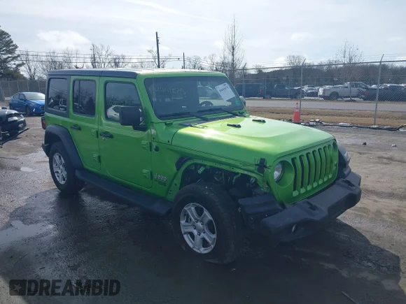 ✅ 2020 Jeep Wrangler Unlimited Sport Altitude • VIN: 1C4HJXDG7LW102946 • Лот: 44441675. Опубліковано раніше на IAAI з пробігом 61 481 миль. Безкоштовний доступ до архіву аукціонних продажів зі США та докладний звіт про історію автомобіля на DreamBid. Зображення 1.