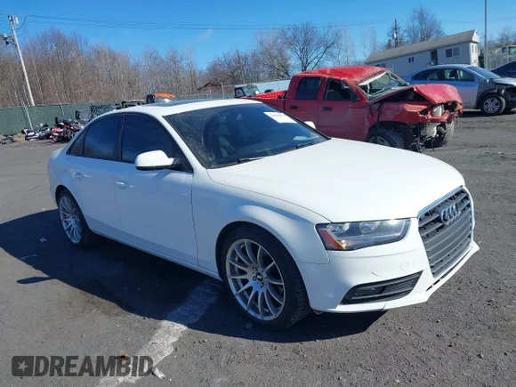 ✅ 2013 Audi A4 Premium • VIN: WAUBFAFL0DN026957 • Лот: 41436075. Опубліковано раніше на IAAI з пробігом 111 191 миль. Безкоштовний доступ до архіву аукціонних продажів зі США та докладний звіт про історію автомобіля на DreamBid. Зображення 1.