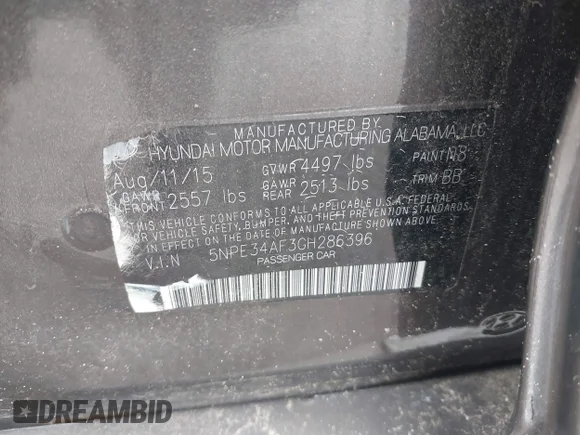 ✅ 2016 Hyundai Sonata Sport • VIN: 5NPE34AF3GH286396 • Lot: 44995256. Wystawiony na IAAI z przebiegiem Nie podano. Bezpłatny archiwum sprzedaży aukcyjnych z USA i szczegółowy raport historii pojazdu na DreamBid. Zdjęcie 9.