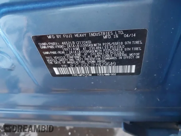 ✅ 2015 Subaru Forester XT Premium • VIN: JF2SJGDC7FH429649 • Лот: 43926535. Опубліковано раніше на IAAI з пробігом 109 512 миль. Безкоштовний доступ до архіву аукціонних продажів зі США та докладний звіт про історію автомобіля на DreamBid. Зображення 9.