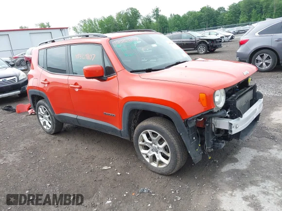 ✅ 2018 Jeep Renegade Latitude • VIN: ZACCJBBB8JPG99846 • Лот: 45324807. Опубліковано раніше на IAAI з пробігом 62 966 миль. Безкоштовний доступ до архіву аукціонних продажів зі США та докладний звіт про історію автомобіля на DreamBid. Зображення 1.