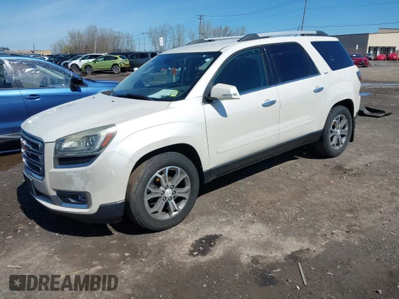 ✅ 2014 GMC Acadia SLT • VIN: 1GKKRRKD3EJ278299 • Lot: 44952841. Wystawiony na IAAI z przebiegiem 131 213 mil. Bezpłatny archiwum sprzedaży aukcyjnych z USA i szczegółowy raport historii pojazdu na DreamBid. Zdjęcie 2.