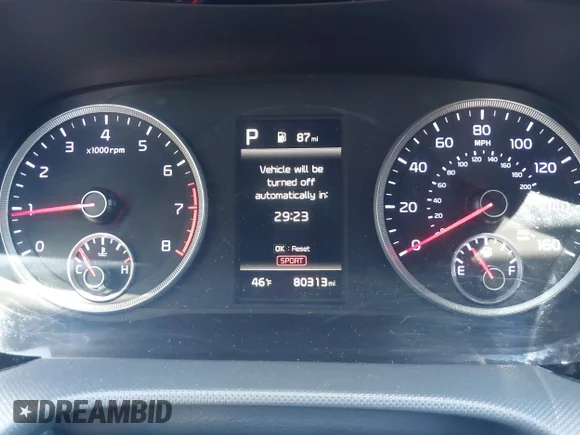 ✅ 2021 Kia K5 GT-Line • VIN: 5XXG64J24MG072974 • Lot: 44595698. Wystawiony na IAAI z przebiegiem 80 313 mil. Bezpłatny archiwum sprzedaży aukcyjnych z USA i szczegółowy raport historii pojazdu na DreamBid. Zdjęcie 7.