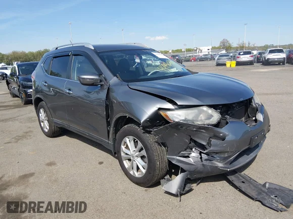 ✅ 2016 Nissan Rogue SV • VIN: KNMAT2MV1GP650227 • Lot: 44986048. Listed on IAAI with 91,250 mi. Free auction sales archive from the USA and detailed vehicle history report at DreamBid. Image 1.
