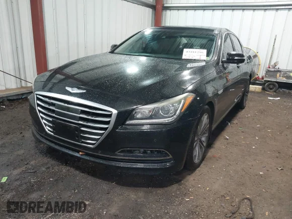 ✅ 2015 Hyundai Genesis 3.8L • VIN: KMHGN4JE5FU044588 • Lot: 43181296. Wystawiony na IAAI z przebiegiem 63 123 mil. Bezpłatny archiwum sprzedaży aukcyjnych z USA i szczegółowy raport historii pojazdu na DreamBid. Zdjęcie 2.