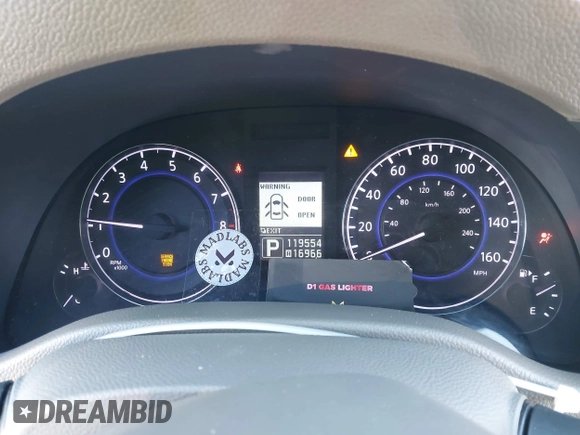 ✅ 2012 Infiniti G37 x • VIN: JN1CV6AR6CM674586 • Lot: 44491830. Wystawiony na IAAI z przebiegiem 119 554 mil. Bezpłatny archiwum sprzedaży aukcyjnych z USA i szczegółowy raport historii pojazdu na DreamBid. Zdjęcie 7.