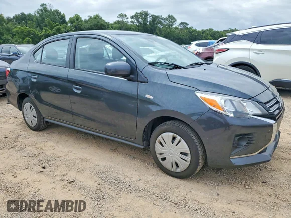 ✅ 2024 Mitsubishi Mirage ES • VIN: ML32FUFJ8RHF16626 • Lot: 55928686. Wystawiony na Copart z przebiegiem 24 949 mil. Bezpłatny archiwum sprzedaży aukcyjnych z USA i szczegółowy raport historii pojazdu na DreamBid. Zdjęcie 4.