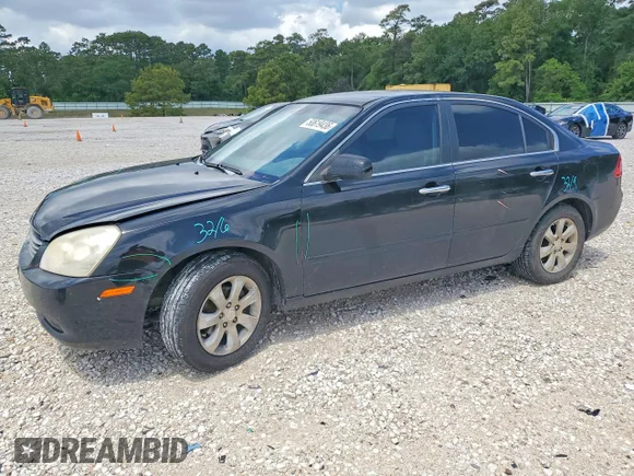 ✅ 2008 Kia Optima LX • VIN: KNAGE123985238714 • Lot: 50619436. Listed on Copart with 202,727 mi. Free auction sales archive from the USA and detailed vehicle history report at DreamBid. Image 1.