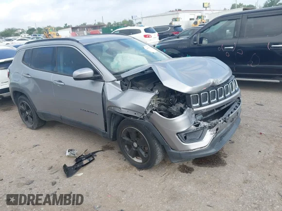 ✅ 2018 Jeep Compass Latitude • VIN: 3C4NJCBB3JT272369 • Lot: 44893280. Listed on IAAI with 107,466 mi. Free auction sales archive from the USA and detailed vehicle history report at DreamBid. Image 1.
