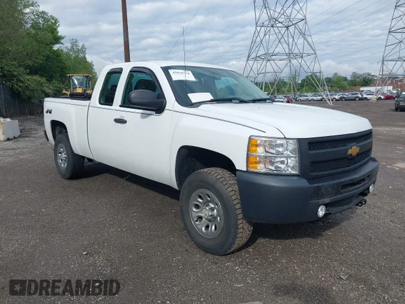 ✅ 2013 Chevrolet Silverado 1500 Work Truck • VIN: 1GCRKPEA0DZ241358 • Lot: 45058718. Listed on IAAI with 153,934 mi. Free auction sales archive from the USA and detailed vehicle history report at DreamBid. Image 1.
