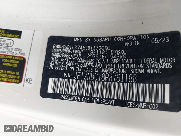 ✅ 2023 Toyota 86 • VIN: JF1ZNBC18P8761188 • Lot: 41839045. Wystawiony na IAAI z przebiegiem 22 197 mil. Bezpłatny archiwum sprzedaży aukcyjnych z USA i szczegółowy raport historii pojazdu na DreamBid. Zdjęcie 9.