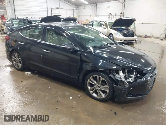 ✅ 2017 Hyundai Elantra SE • VIN: 5NPD84LF0HH009684 • Lot: 44276290. Listed on IAAI with 128,255 mi. Free auction sales archive from the USA and detailed vehicle history report at DreamBid. Image 1.