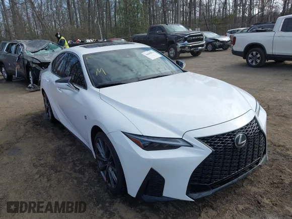✅ 2024 Lexus IS 350 F Sport • VIN: JTHGZ1E21R5034256 • Лот: 44683976. Опубліковано раніше на IAAI з пробігом 14 527 миль. Безкоштовний доступ до архіву аукціонних продажів зі США та докладний звіт про історію автомобіля на DreamBid. Зображення 1.