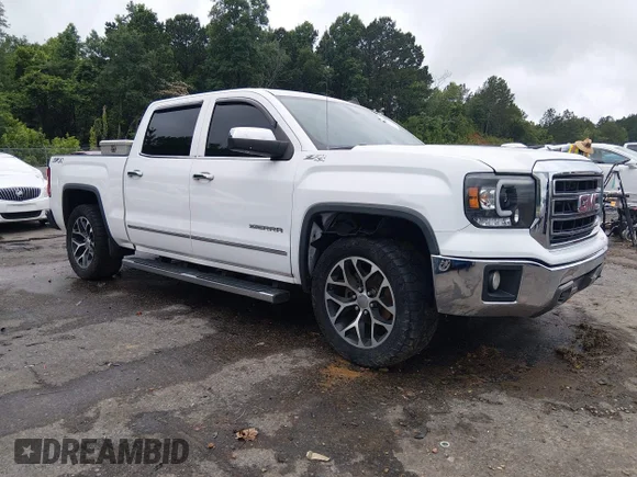 ✅ 2014 GMC Sierra 1500 SLT • VIN: 3GTU2VEC1EG444681 • Lot: 45154368. Listed on IAAI with 196,959 mi. Free auction sales archive from the USA and detailed vehicle history report at DreamBid. Image 1.