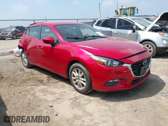 ✅ 2017 Mazda 3 Sport • VIN: 3MZBN1K76HM116383 • Lot: 45374846. Listed on IAAI with 57,826 mi. Free auction sales archive from the USA and detailed vehicle history report at DreamBid. Image 1.