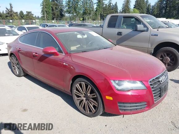✅ 2012 Audi A7 • VIN: WAU2GCFC3CN140829 • Lot: 45089763. Listed on IAAI with 124,702 mi. Free auction sales archive from the USA and detailed vehicle history report at DreamBid. Image 1.