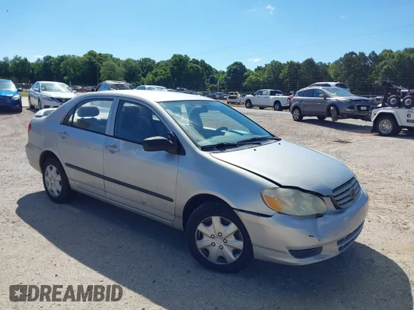 ✅ 2003 Toyota Corolla LE • VIN: 2T1BR32EX3C035454 • Lot: 45391721. Listed on IAAI with 188,500 mi. Free auction sales archive from the USA and detailed vehicle history report at DreamBid. Image 1.