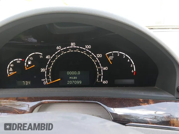 ✅ 2003 Mercedes-Benz S 500 • VIN: WDBNG84J63A374273 • Лот: 44725823. Опубликован ранее на IAAI с пробегом 207 099 миль. Бесплатный доступ к архиву аукционных продаж из США и подробный отчёт об истории автомобиля на DreamBid. Изображение 7.