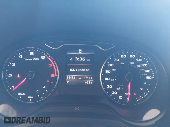 ✅ 2016 Audi A3 Premium Plus • VIN: WAUE8GFF6G1005773 • Lot: 44379090. Listed on IAAI with 89,483 mi. Free auction sales archive from the USA and detailed vehicle history report at DreamBid. Image 7.