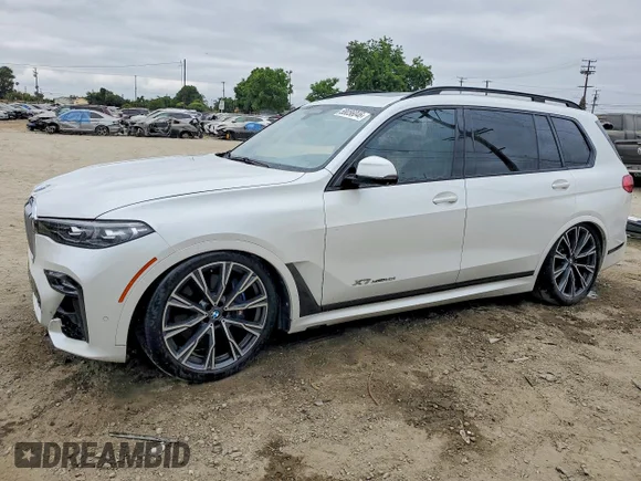 ✅ 2019 BMW X7 xDrive50i • VIN: 5UXCX4C55KLB39499 • Lot: 58056046. Listed on Copart with 57,571 mi. Free auction sales archive from the USA and detailed vehicle history report at DreamBid. Image 1.