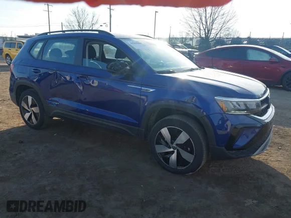 ✅ 2024 Volkswagen Taos S • VIN: 3VV8X7B22RM057351 • Лот: 44569884. Опубликован ранее на IAAI с пробегом 27 071 миль. Бесплатный доступ к архиву аукционных продаж из США и подробный отчёт об истории автомобиля на DreamBid. Изображение 1.