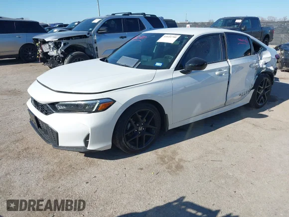 ✅ 2025 Honda Civic Sport • VIN: 2HGFE2F52SH503989 • Лот: 44020700. Опубликован ранее на IAAI с пробегом 34 397 миль. Бесплатный доступ к архиву аукционных продаж из США и подробный отчёт об истории автомобиля на DreamBid. Изображение 2.